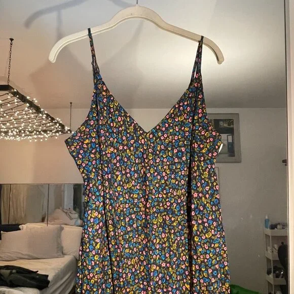 BODEN Elena Silk-blend Midi Slip Dress In Blue Size 14 - Picture 7 of 15